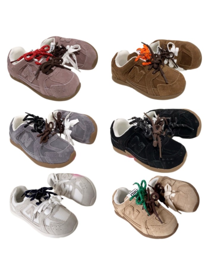 530 Miu Miu Co-branded Suede Lace-Up Sneakers for Kids 6 colors 29017898