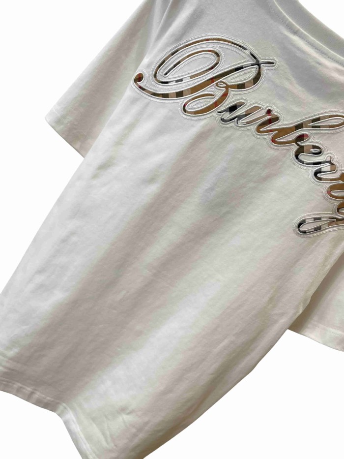 1:1 quality version Dark pattern letter embroidery & heat transfer T-shirt 3 colors 28965247