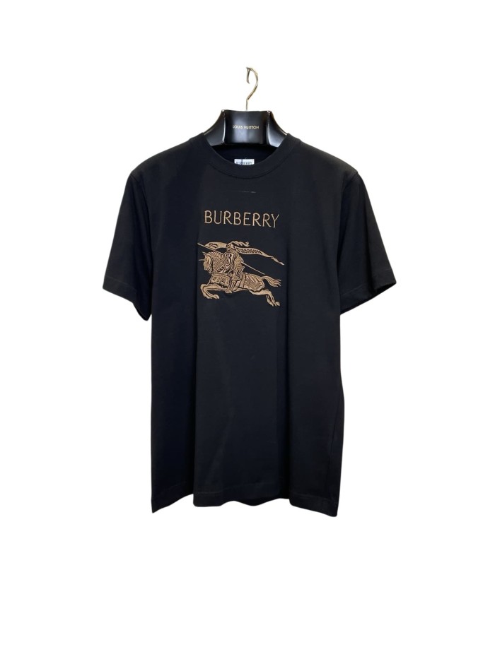 1:1 quality version  letter war horse embroidered crew neck T-shirt 2 colors 28965137