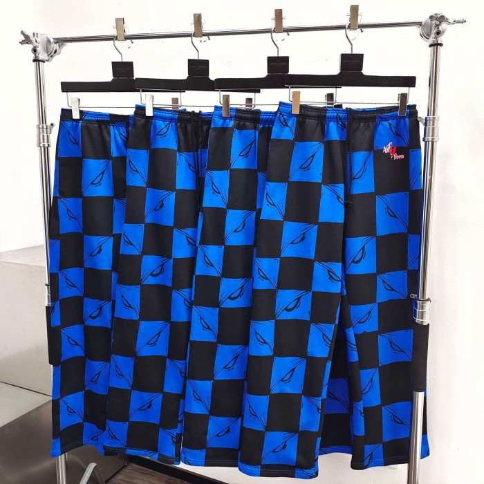 1:1 quality version AP Blue and Black Checkered Hoodie & Pants Set 2 colors 28749373