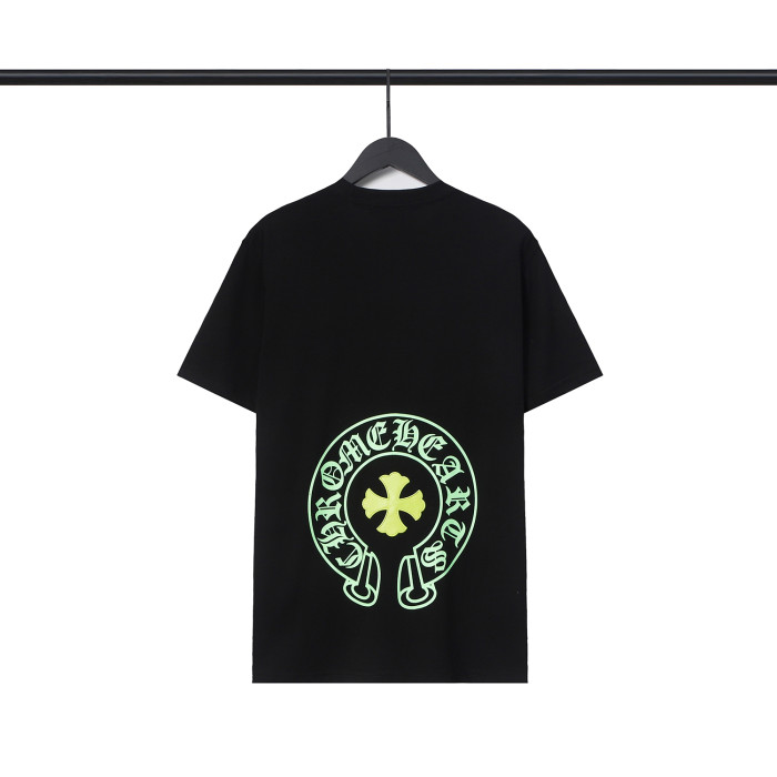 Horseshoe Loop Back Embroidered Leather tee 2 colors