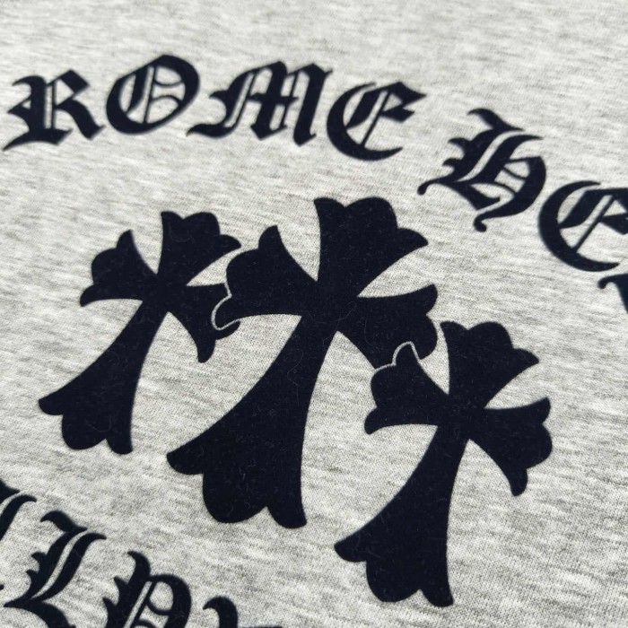 1:1 quality version Tokyo Paris Limited Embroidery Cross Curved Sanskrit Flocked Cotton T-Shirt 2 colors 29093524