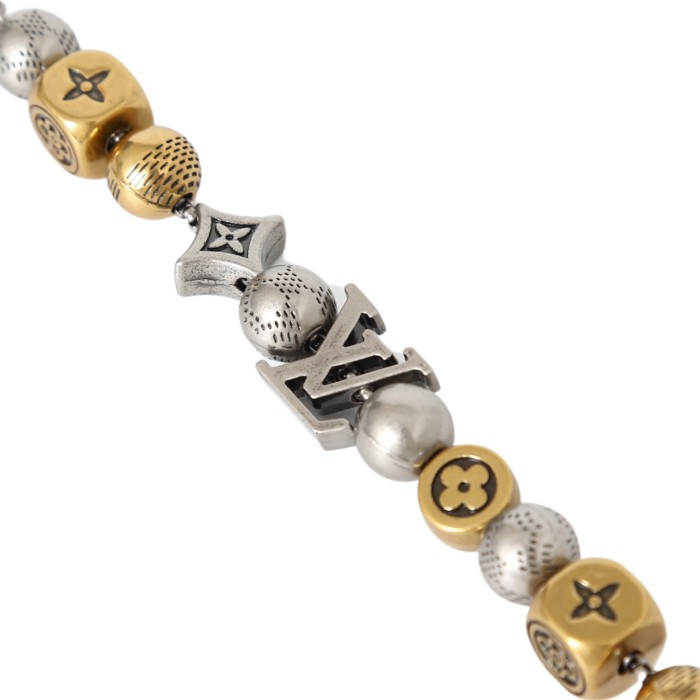 28120724 Square and round bead interlaced bracelet