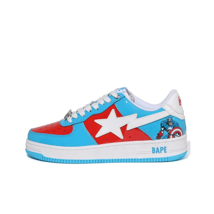 [plus-size shoes]Marvel x APE STA Leather-trimmed two-tone shoes 8 colors 28635950