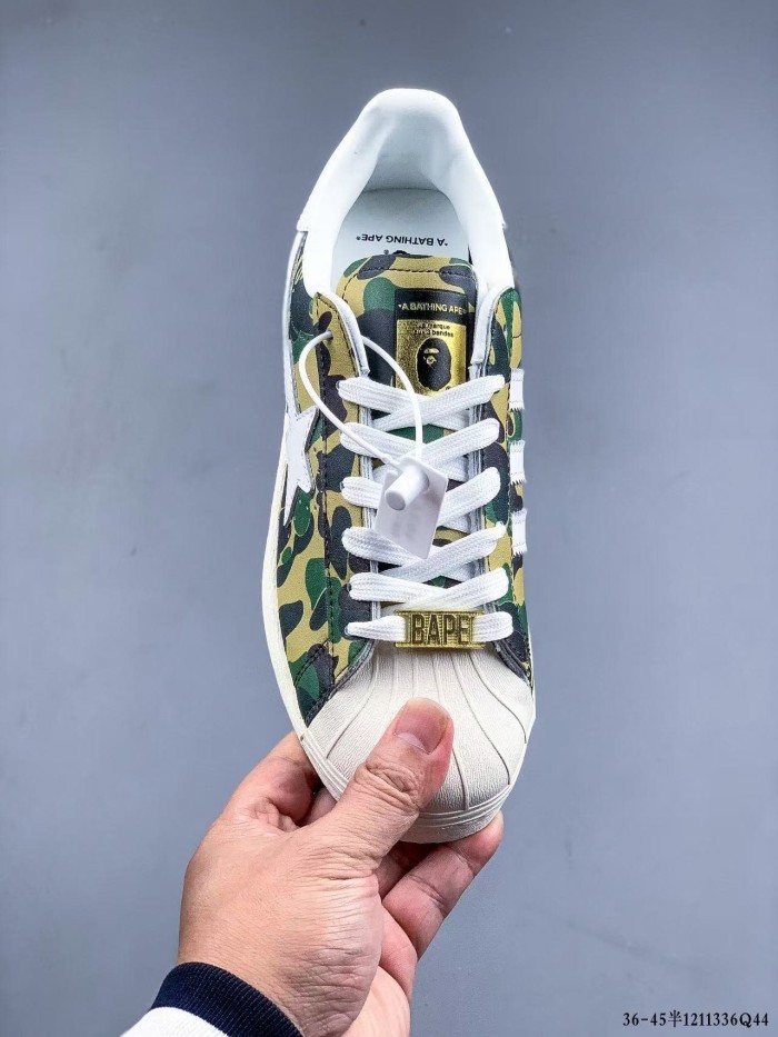 Adid@s Originals x B@PE Superstar 80s Green Camo Sneakers 28961234