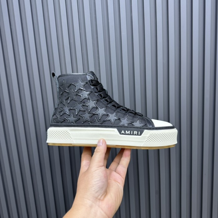 1:1 quality version Leather Star Embroidered High-Top Shoes 2 colors 28764674