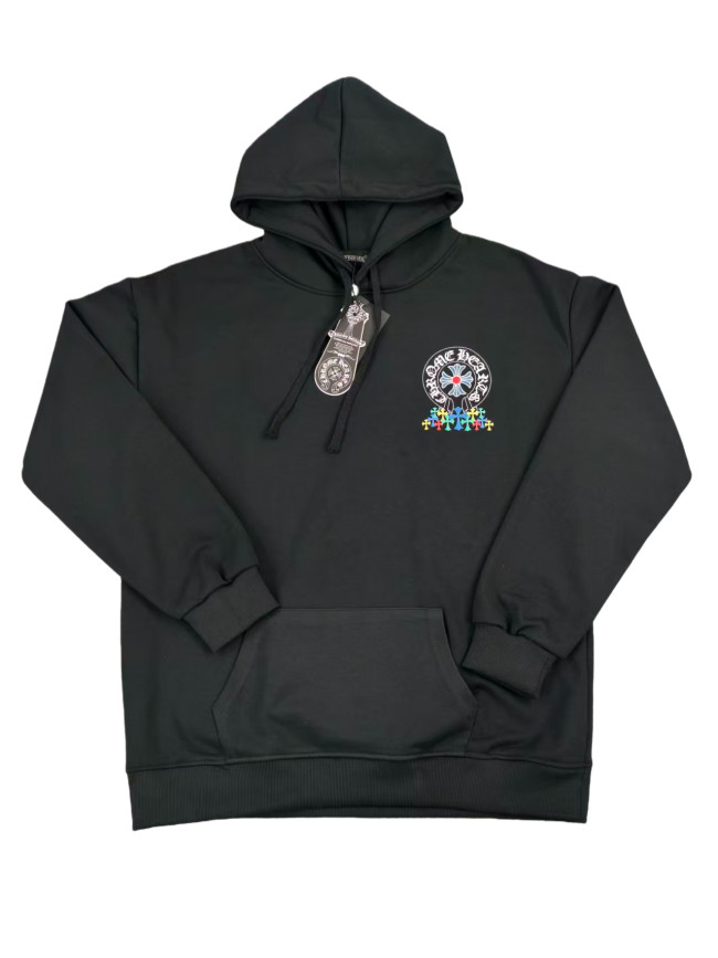 Hipster Cross Chain Print Hoodie