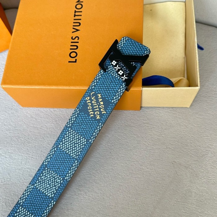 1:1 quality version Colorful Checkered Floral Logo Buckle Belt 10 colors【Width 4 cm】