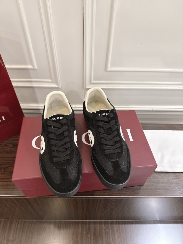 1:1 quality version Gucci GG Monogram Canvas Suede Shoes 2 colors 28974036