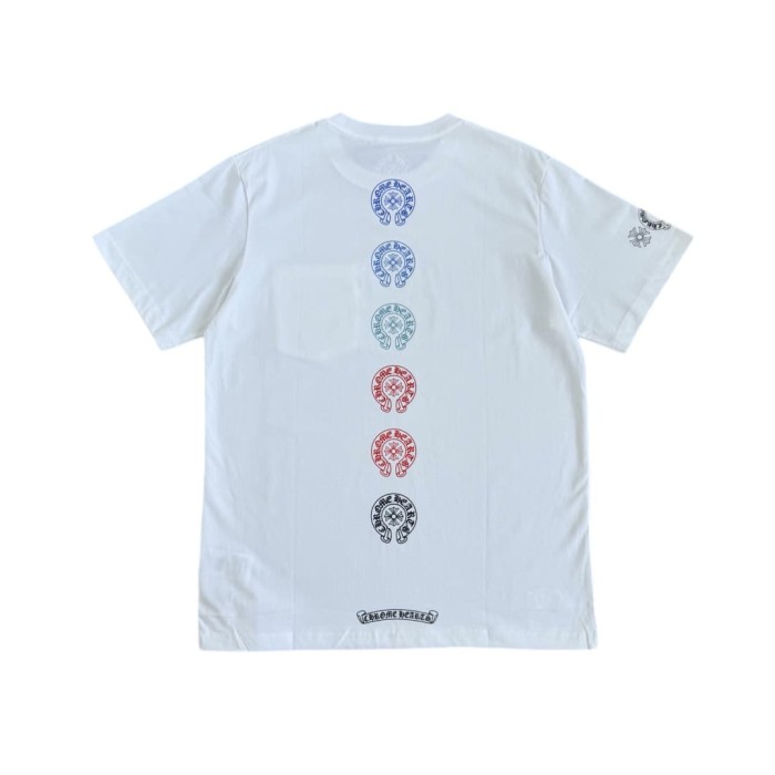 1:1 quality version Rainbow Gradient Horseshoe Logo Print Tee 2 colors 28969326
