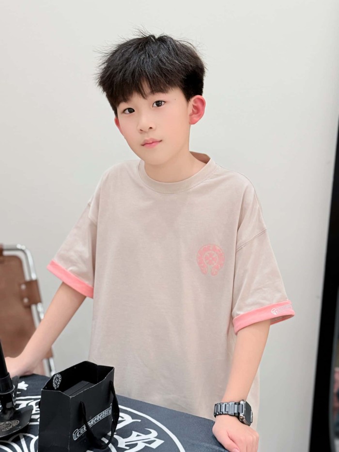 Cross Horseshoe Print Color Block Casual T-Shirt 3 colors for Kids 29008975