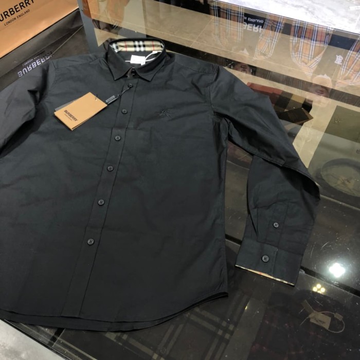 1:1 quality version Check Inner Collar Embroidered Long Sleeve Shirt 4 colors 29069302