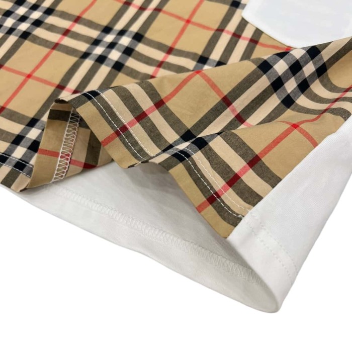 Classic Checkerboard Spliced T-Shirt for Kids 29006673