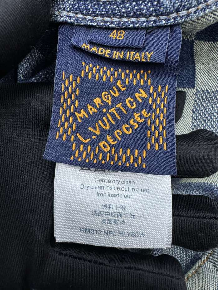 1:1 quality version Checkered Mosaic Denim Jacket 28685212