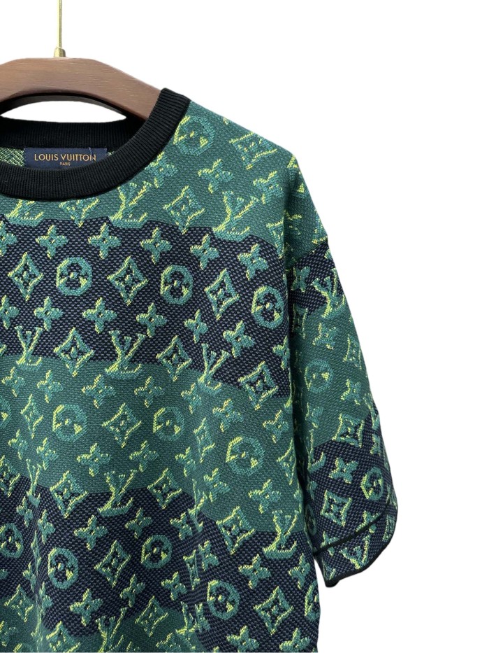 1:1 quality version Allover Jacquard Logo Crew Neck Print Tee 28816188