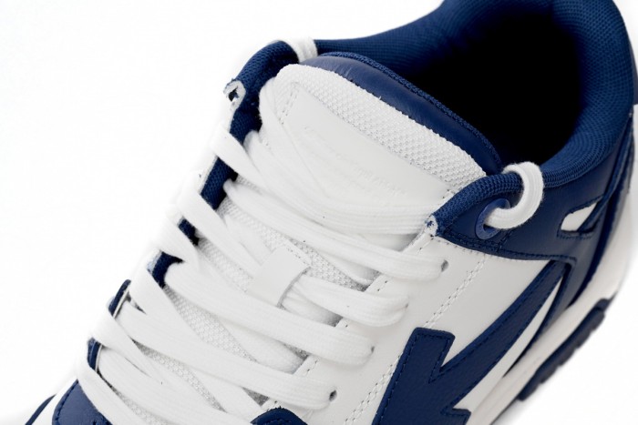 OW Out Of Office "OOO" Low Tops Dark Blue White OMIA189S22LEA0010142
