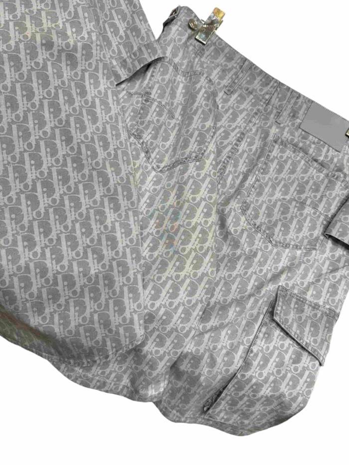 1:1 quality version All-Over Print Jacquard Lapel shirt & shorts set 28961282