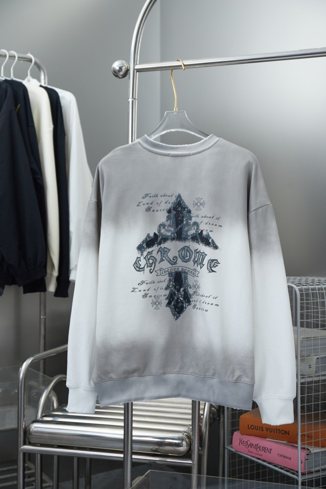 Vintage Cross Slogan Logo Printed Sweatshirt 2 colors