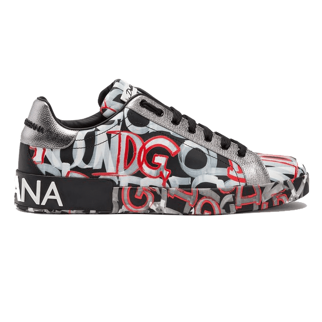 DOLCE G@BB@N@ PORTOFINO SNEAKERS IN PRINTED NAPPA CALFSKIN DG8