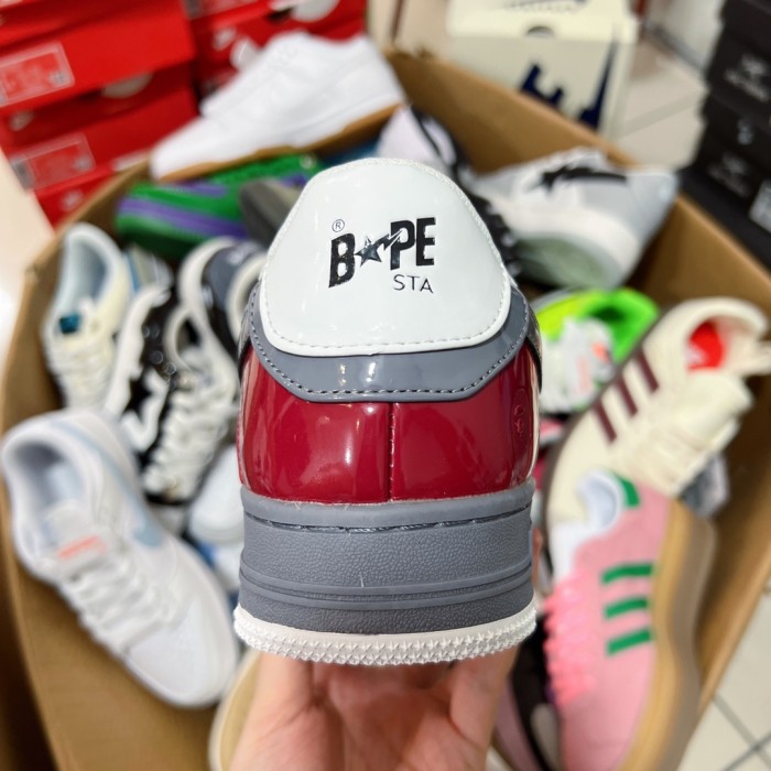 1:1 quality version Ape Logo Lightning Stars Colorblock Low Top Board Shoes 2 colors