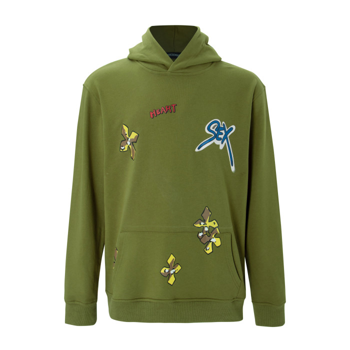 Mattyboy graffiti spiderweb hoodie
