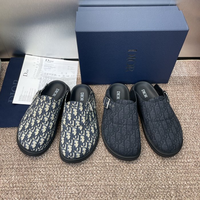 1:1 quality version Aqua Leather Oblique Slippers 2 colors 28691974