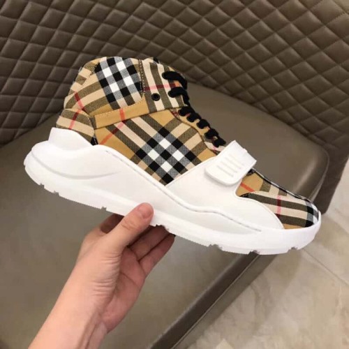 BURB5RRY VINTAGE CHECK HIGH-TOP SNEAKERS   BBR2