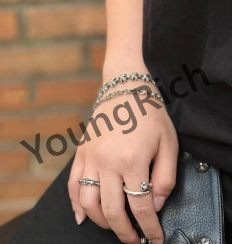 1:1 quality version Pure Silver Cross Convex Flat Nail Open End Ring