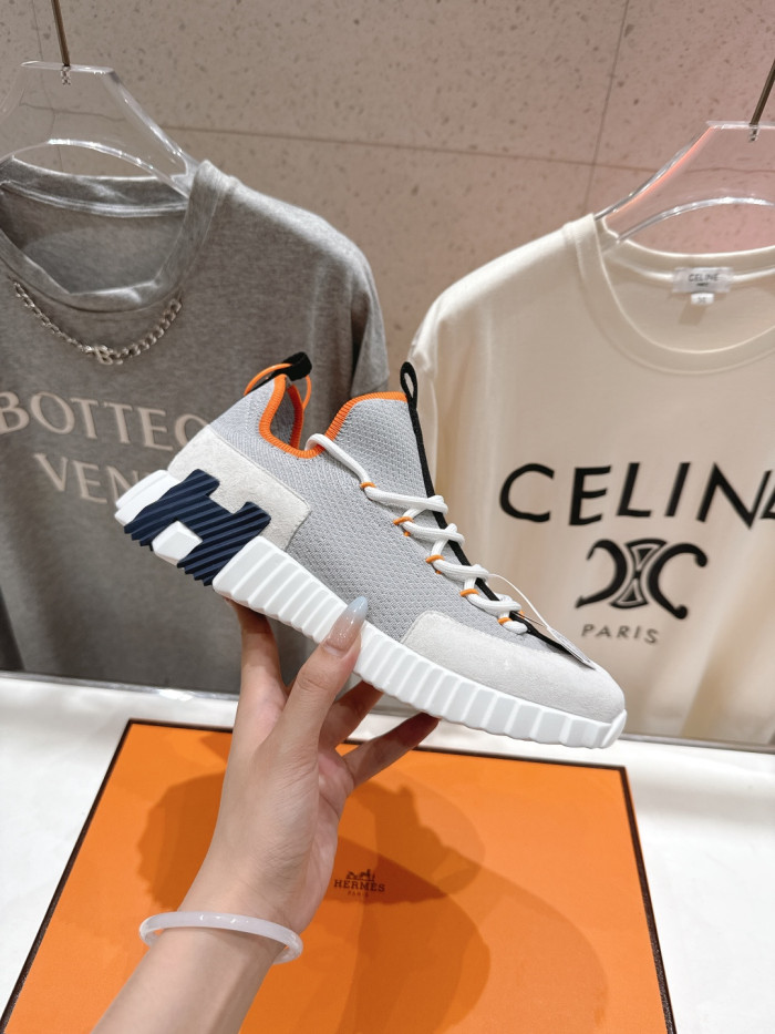 [plus-size shoes]Bouncing Couple Style Nubuck Leather Knit Breathable Casual Sneakers 6 colors 29085406