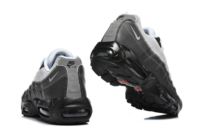 [plus-size shoes]Air Max 95 Black Grey White Gradient  Air Cushion Running Shoes 29043545