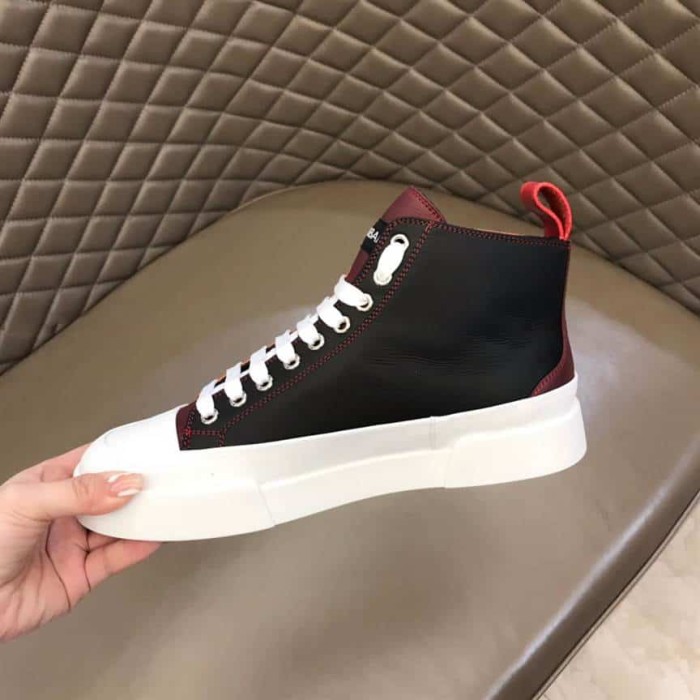 DOLCE AND  G@BB@N@ QUILTED TWO-TONE NYLON PORTOFINO LIGHT MID-TOP SNEAKERS   DG106