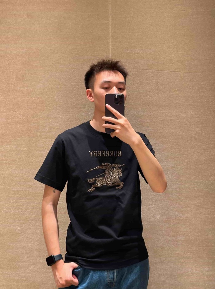 1:1 quality version  equestrian knight emblem embroidered T-shirt 2 colors 28966859
