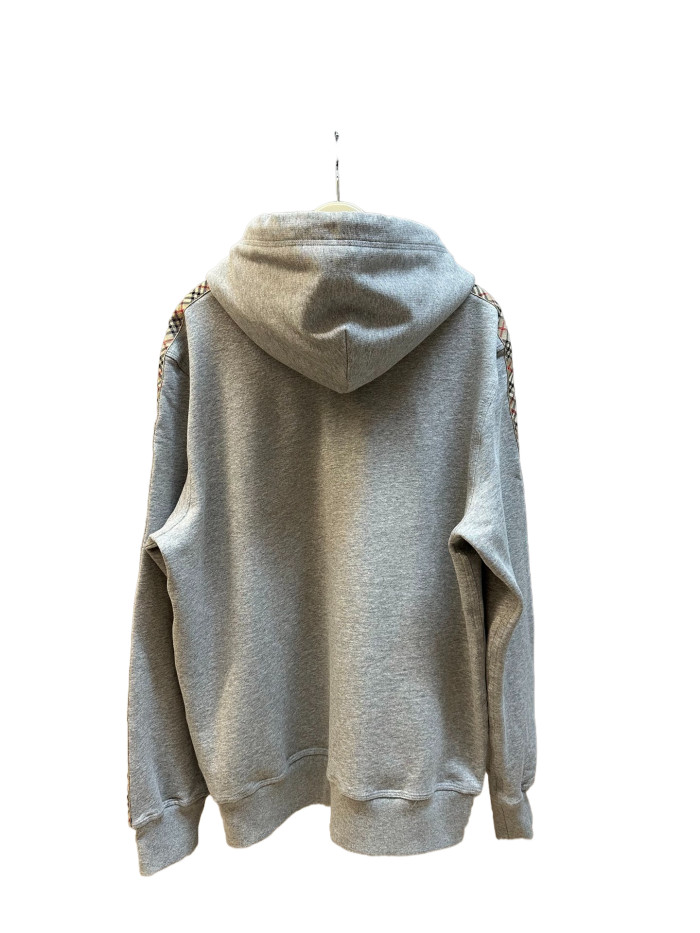 1:1 quality version Checkered Sleeve Patchwork Zipper Hoodie 2 colors 28482055
