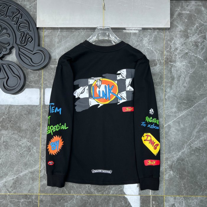 Double Sleeve Graffiti Letter Long Sleeve T-Shirt