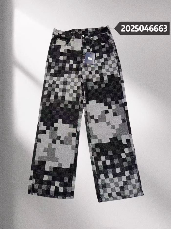 28113920 Mosaic Pixel Check Jeans 2 colors