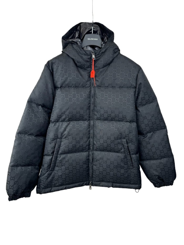 [buy more save more]1:1 quality version Classic Double G black canvas hooded Down Jacket 28759355