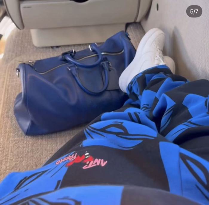 1:1 quality version AP Blue and Black Checkered Hoodie & Pants Set 2 colors 28749373