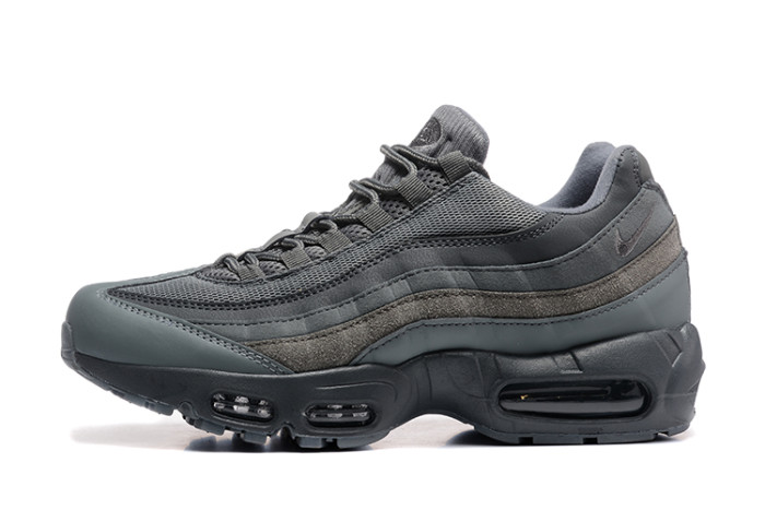 [plus-size shoes]Air Max 95 Dark Grey Mesh  Air Cushion Running Shoes 29045255