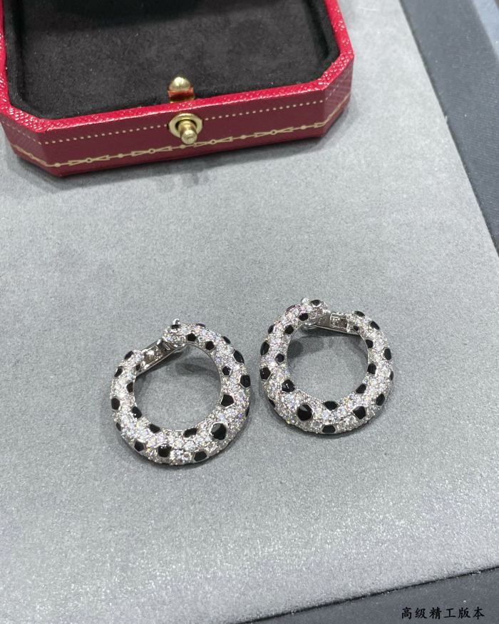 1:1 quality version C@rtier circle spot earrings