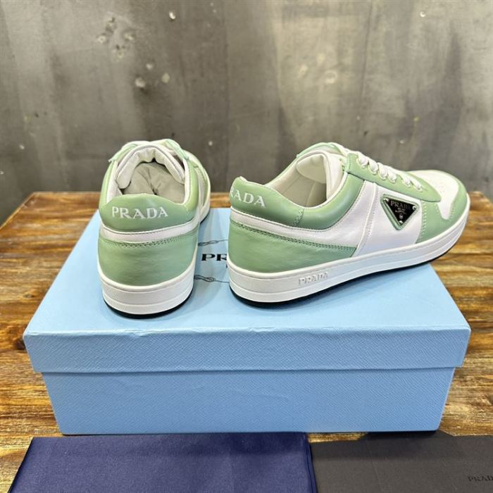 PR@DA@ DOWNTOWN LEATHER SNEAKERS   PRD088