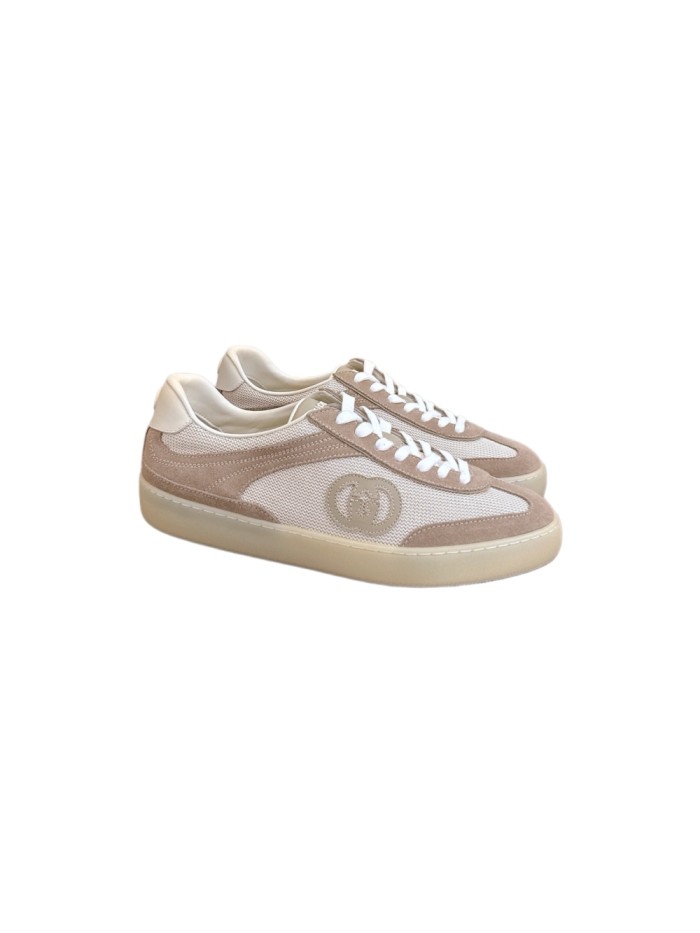 1:1 quality version Beige Mesh Suede Low Top Vintage Shoes 28974092