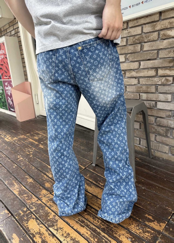 1:1 quality version Full-Print Logo Flare Jeans 28437479
