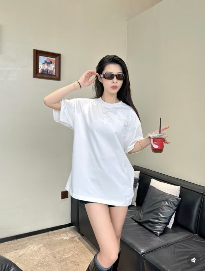 1:1 quality version Front and Back Logo Thick Pressure Adhesive Crew Neck Tee 3 colors 28903018
