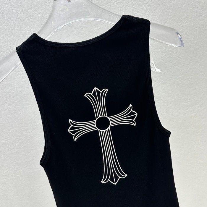 1:1 quality version Sanskrit Back Classic Cross Print Long Bodycon Tank Dress 2 colors 29093453