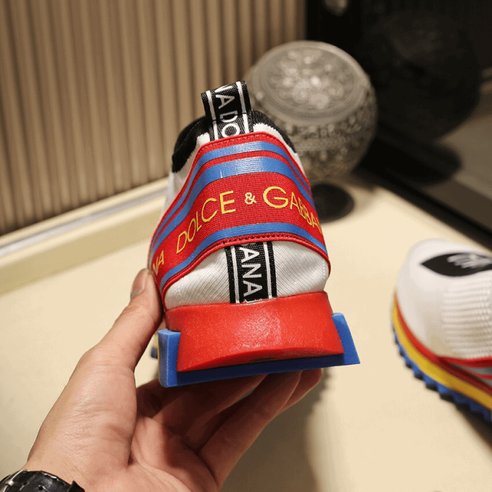 DOLCE    G@BB@N@ STRETCH MESH SORRENTO SNEAKERS WITH LOGO   DG45