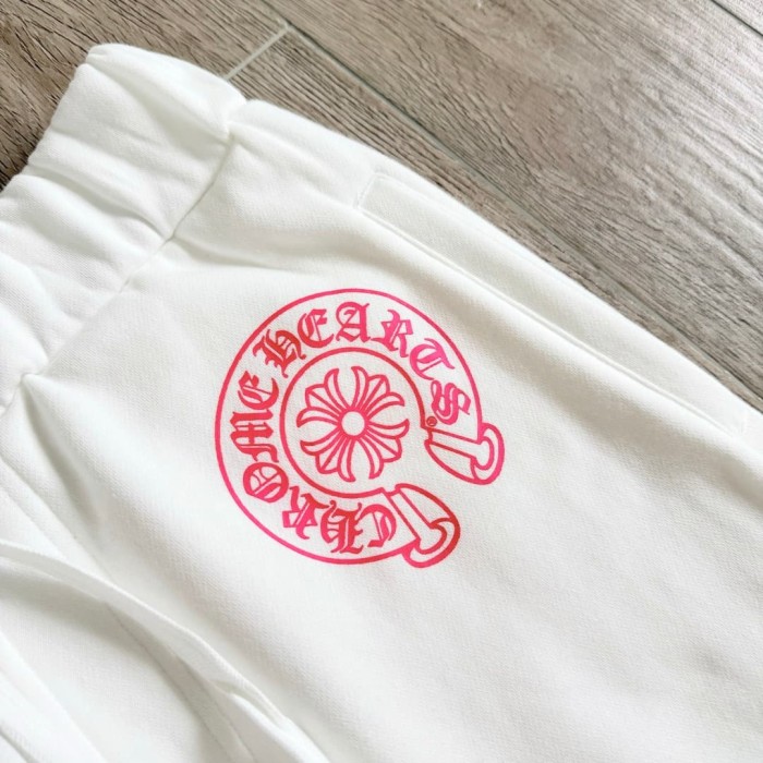 1:1 quality version Side Fluorescent Pink Sanskrit Letter Printed Sweatpants 29033526