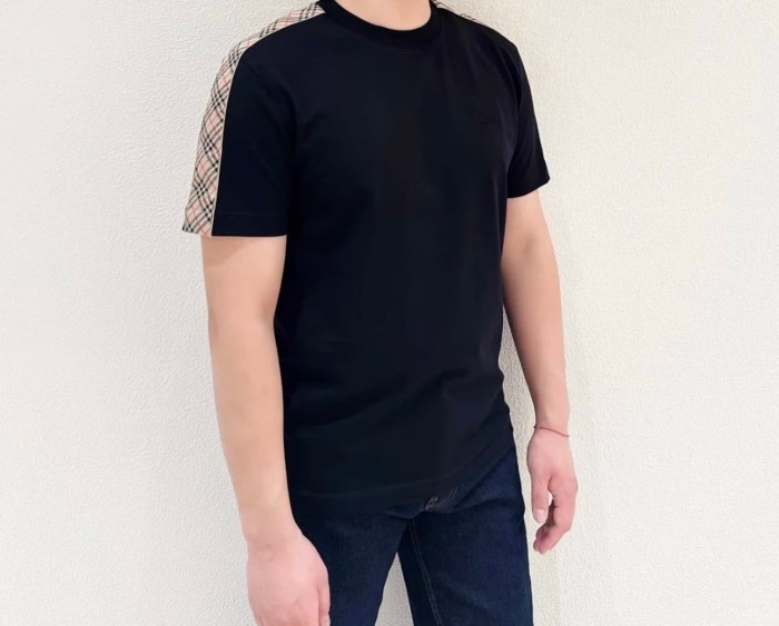 1:1 quality version Plaid webbing war horse flat embroidery T-shirt 2 colors 28967931