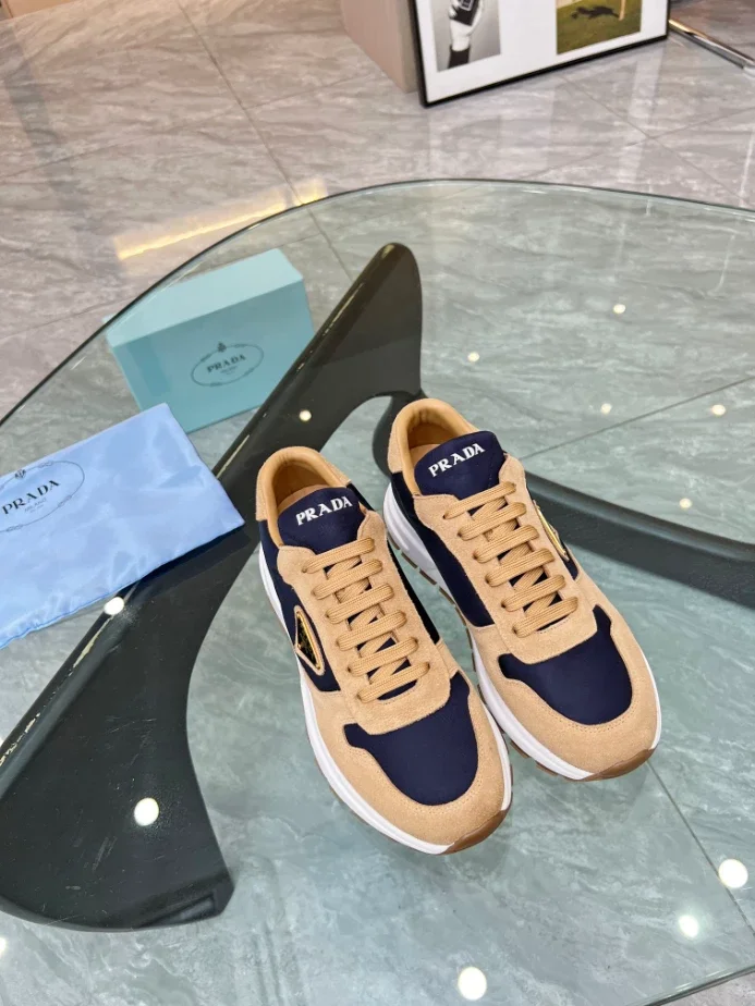 PRAX 01 DELAV SUEDE AND RE-NYLON SNEAKERS   PRD048