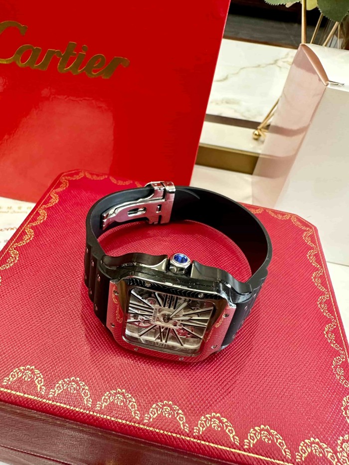 Santos Series Skeleton Dial Mechanical Movement   Watch【Dial diameter：42mm 】28764860