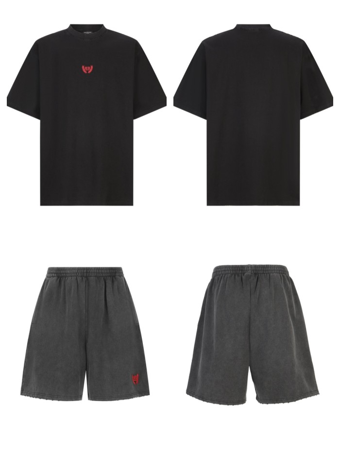 1:1 quality version 28303096 Double B Wheat Spike Embroidery tee & short set